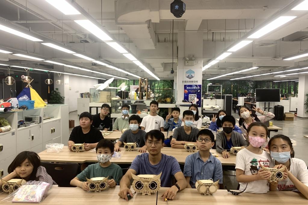 【工作坊】DIY猫头鹰音箱|华东台商子女学校来访蘑菇云