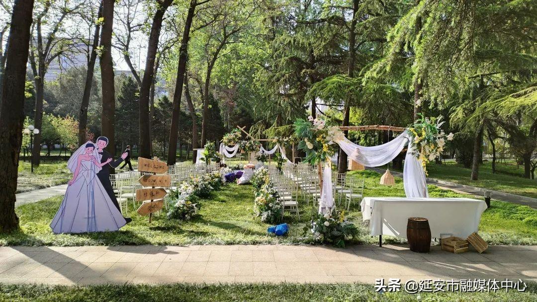 婚礼场地布置室外|陕西宾馆户外园林式婚礼服务为新婚盛典增添诗情画意