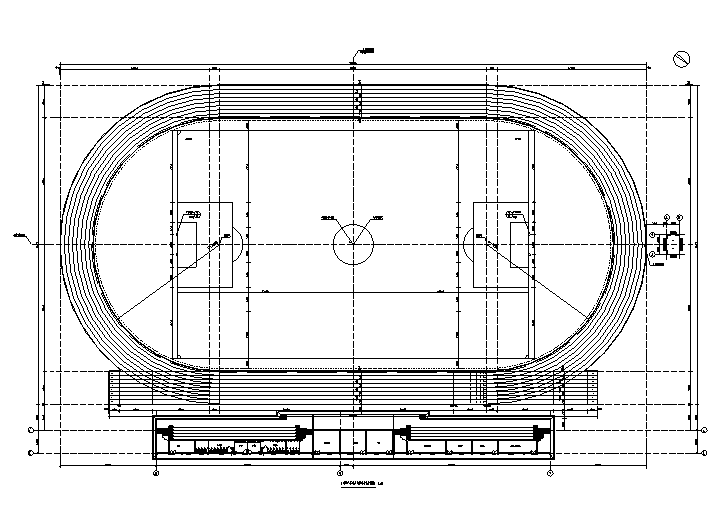 大学操场看台及运动场建筑结构施工图2015