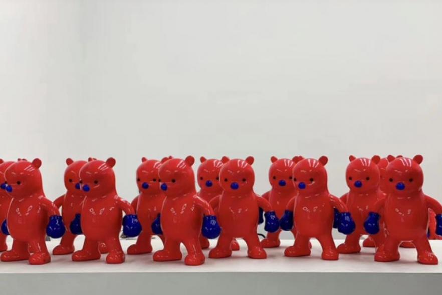 张占占·pupu熊雕塑绘画当代艺术装置展